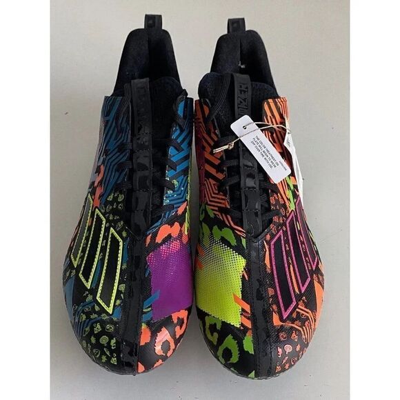 Adidas Men's adizero 12.0 Mismatch Football Cleats IG9569 Black Multi Men’s 12 - Picture 3 of 13